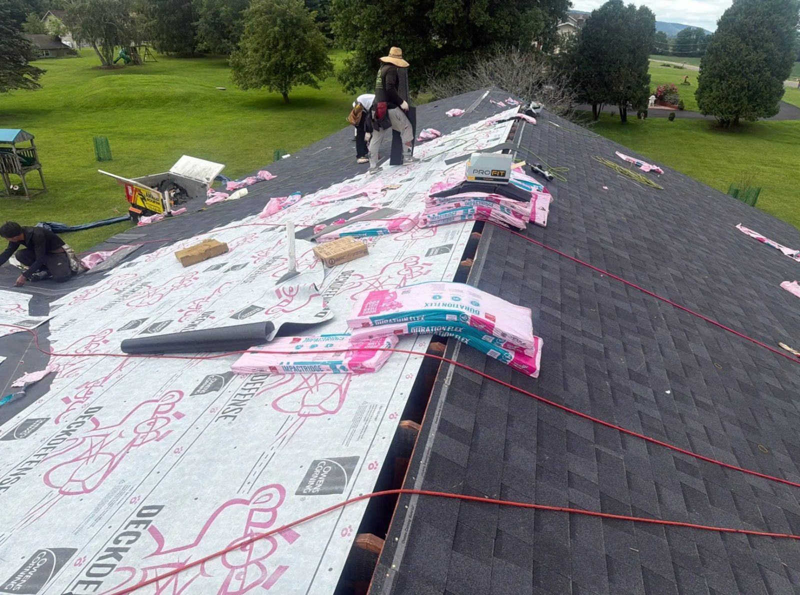 Owens Corning underlayment and shingle install